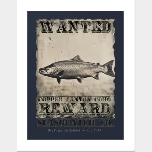 Copper Canyon Coho Wanted Poster Posters and Art